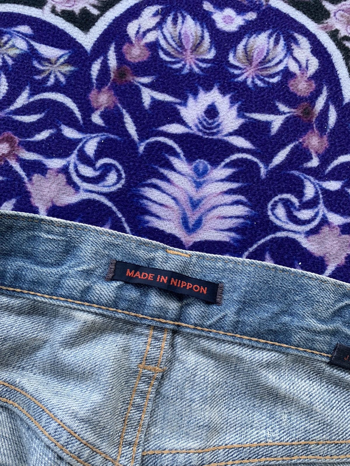 Japanese Brand Blue Way Distressed Denim Size US 31 - 7 Thumbnail