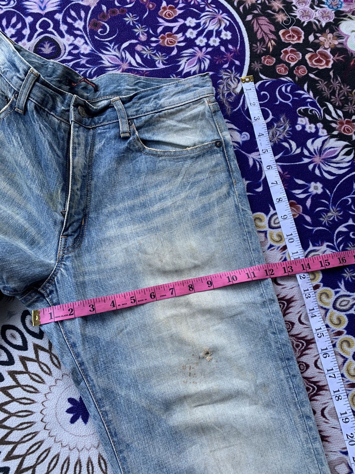 Japanese Brand Blue Way Distressed Denim Size US 31 - 16 Thumbnail