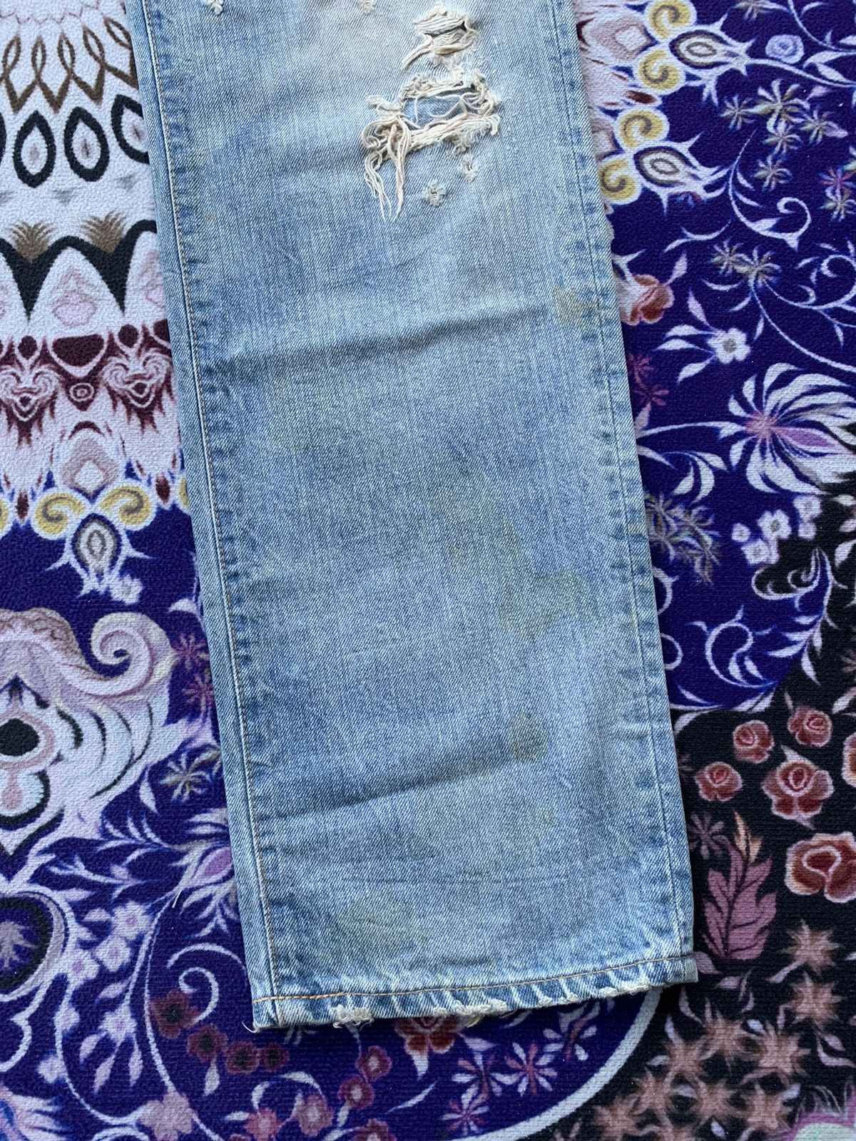 Japanese Brand Blue Way Distressed Denim Size US 31 - 3 Thumbnail