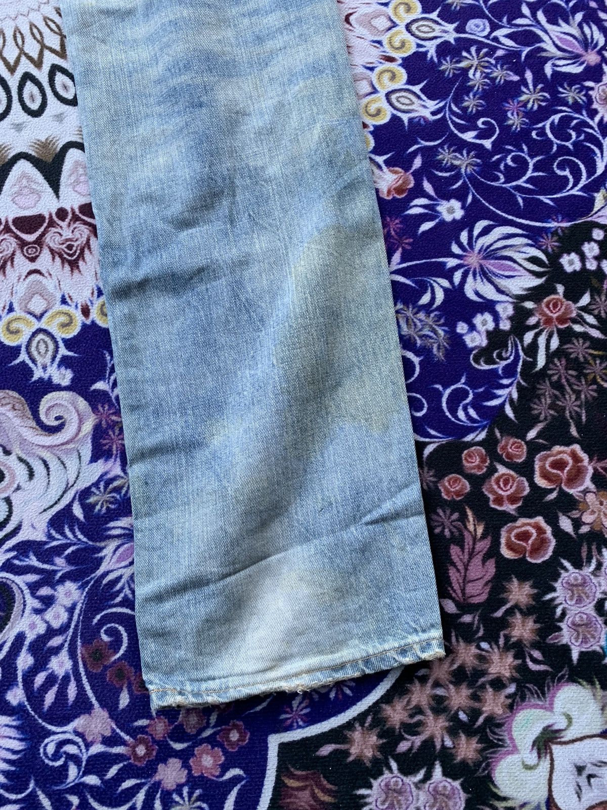 Japanese Brand Blue Way Distressed Denim Size US 31 - 14 Thumbnail
