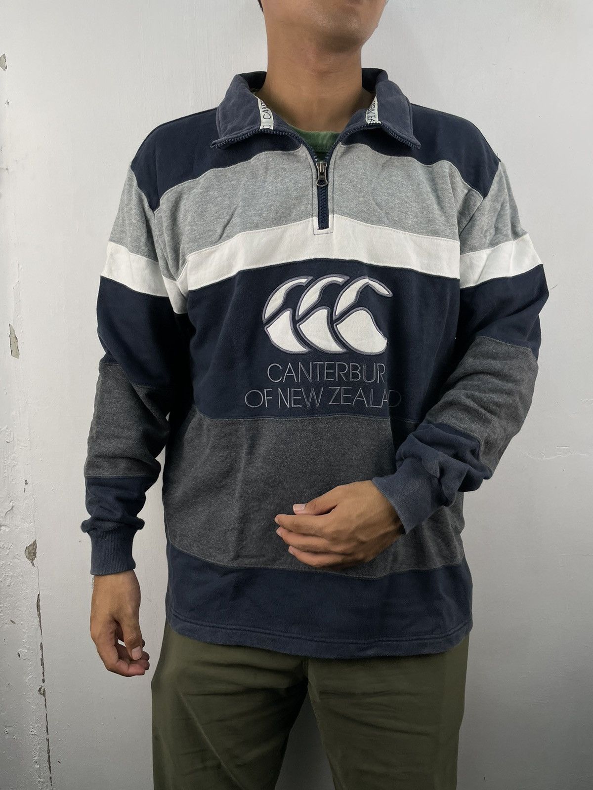 Canterbury of New Zealand × Vintage Vintage Canterbury Of New Zealand Half Zip Sweater Rugby Size US L / EU 52-54 / 3 - 1 Thumbnail
