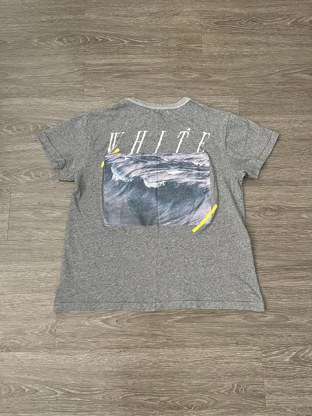 Off-White Off White 2015 White Cap Waves Tee Size Small Size US S / EU 44-46 / 1 - 1 Thumbnail