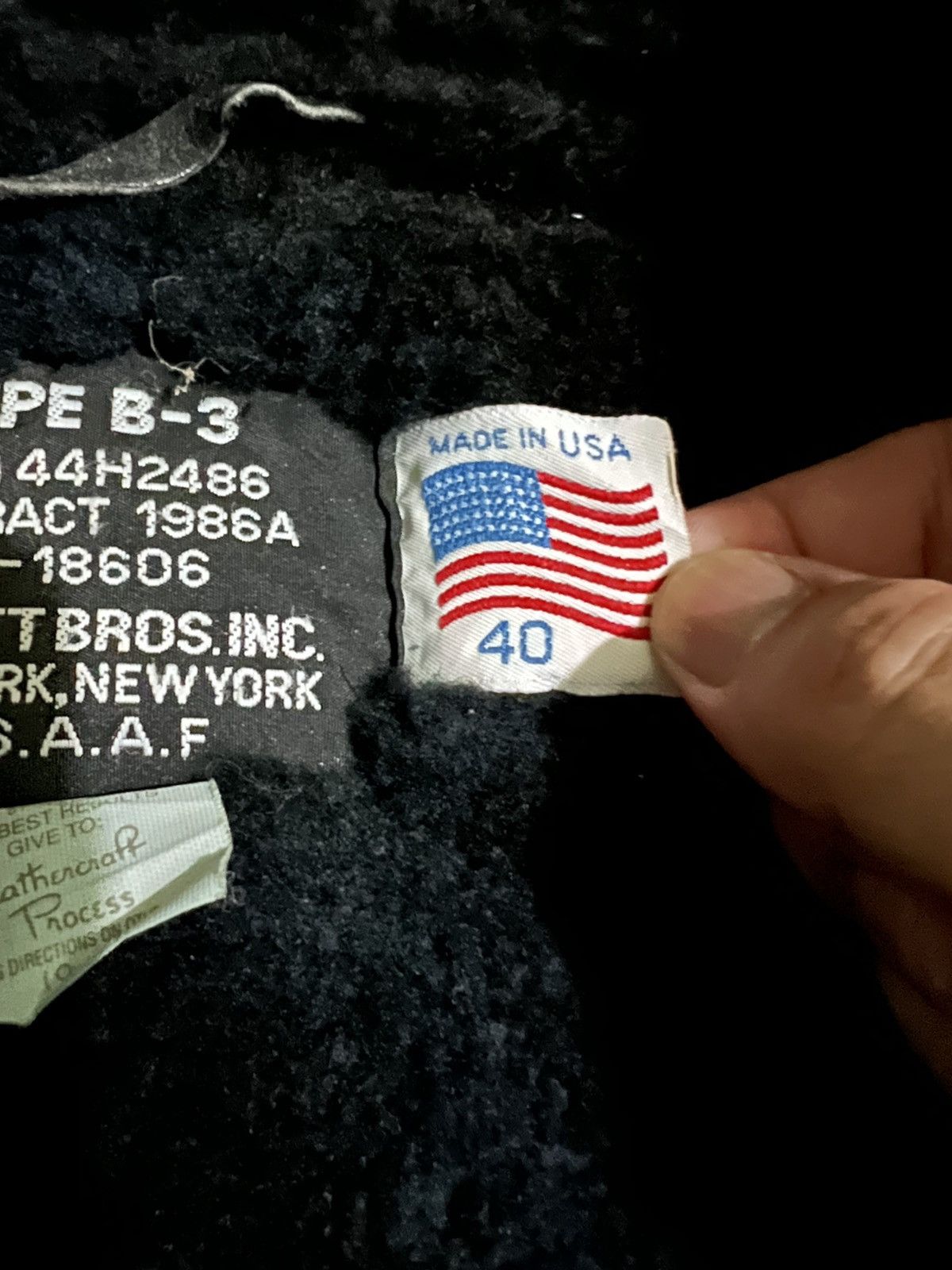 SCHOTT BROS TYPE B-3 JACKET SIZE 40