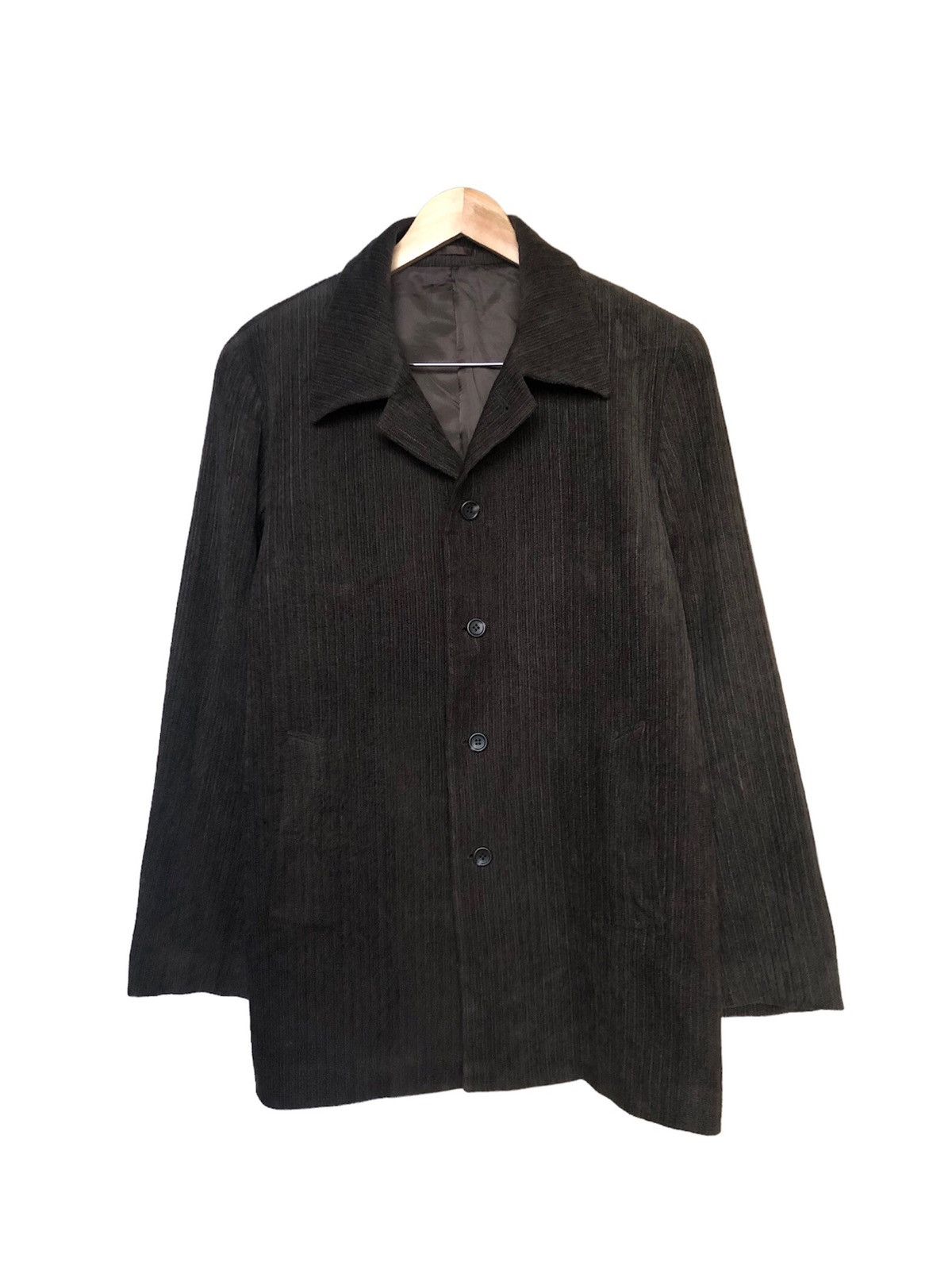 image of Vintage Issey Miyake Tete Homme Corduroy Button Jacket in Brown, Men's (Size Large)