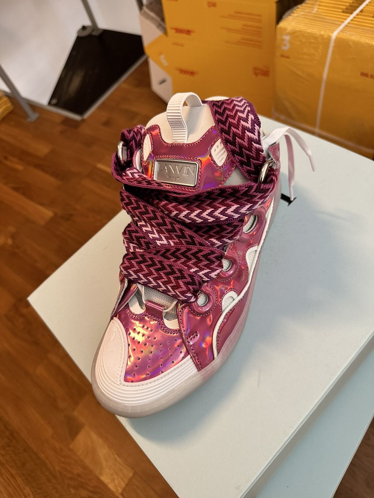 Lanvin Lanvin LUCID PINK CURB SNEAKERS Size US 10.5 / EU 43-44 - 6 Thumbnail