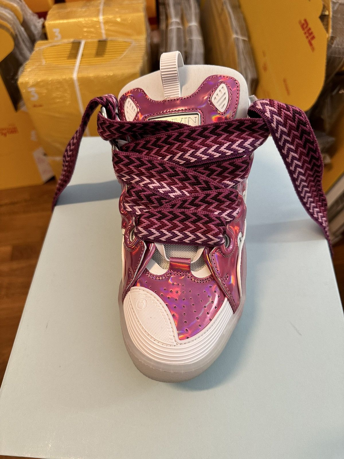 Lanvin Lanvin LUCID PINK CURB SNEAKERS Size US 10.5 / EU 43-44 - 2 Thumbnail
