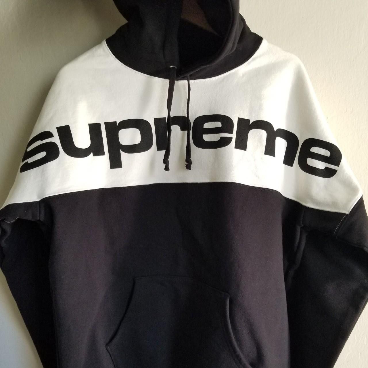 Supreme discount blocked hoodie