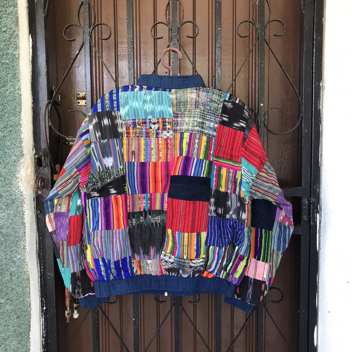 Handmade Cozy Colorful Patchworks Hand Made Jacket Size US L / EU 52-54 / 3 - 4 Thumbnail