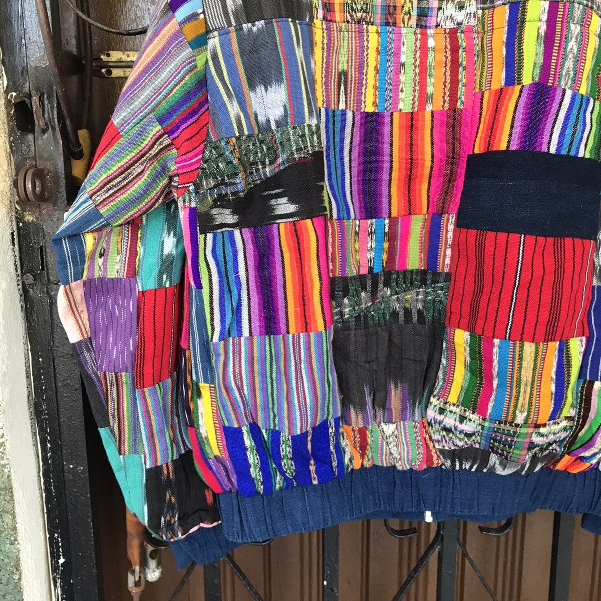 Handmade Cozy Colorful Patchworks Hand Made Jacket Size US L / EU 52-54 / 3 - 5 Thumbnail