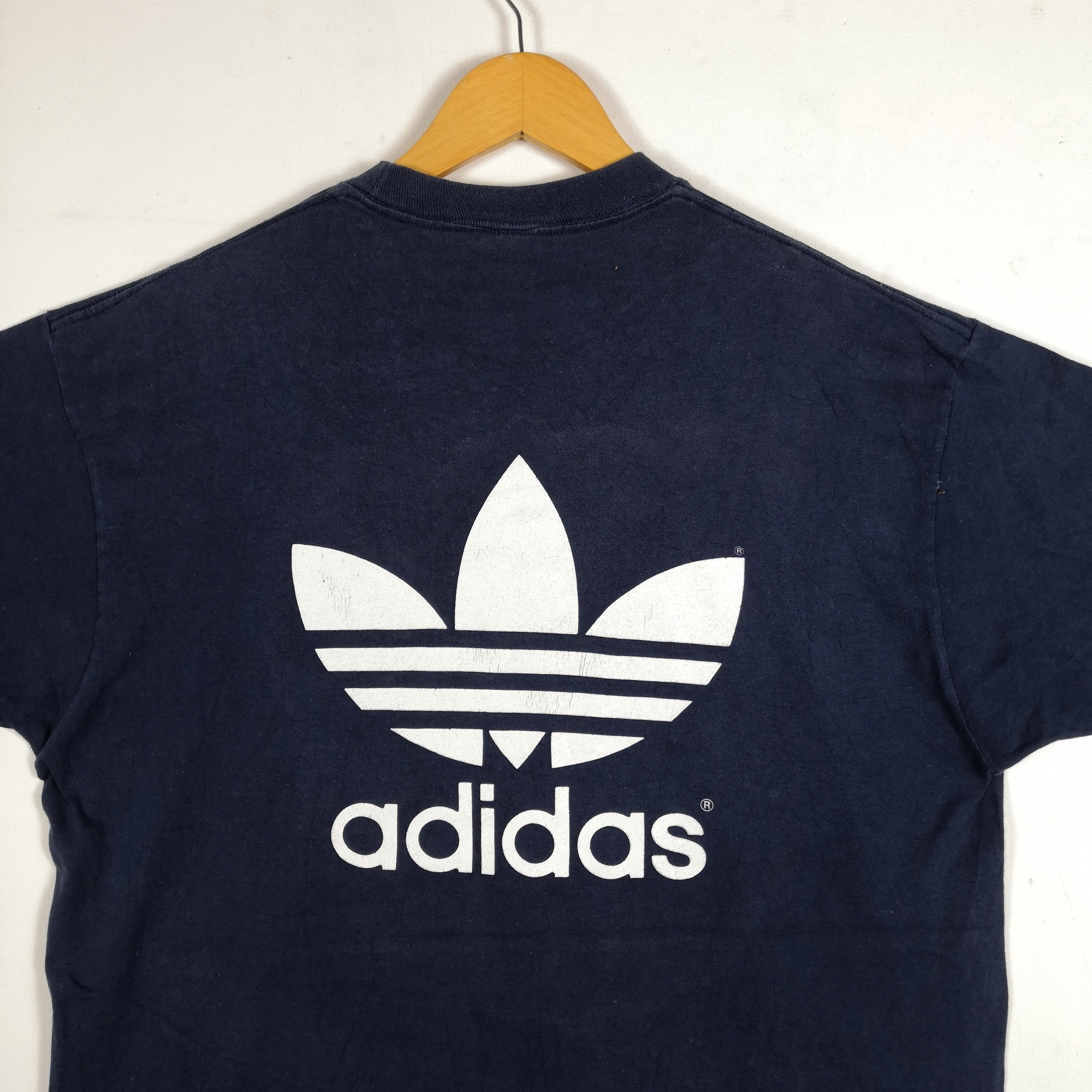 Adidas Vintage 90s Adidas T-Shirts Adidas Trefoil Crewneck 56789 Size US L / EU 52-54 / 3 - 3 Thumbnail