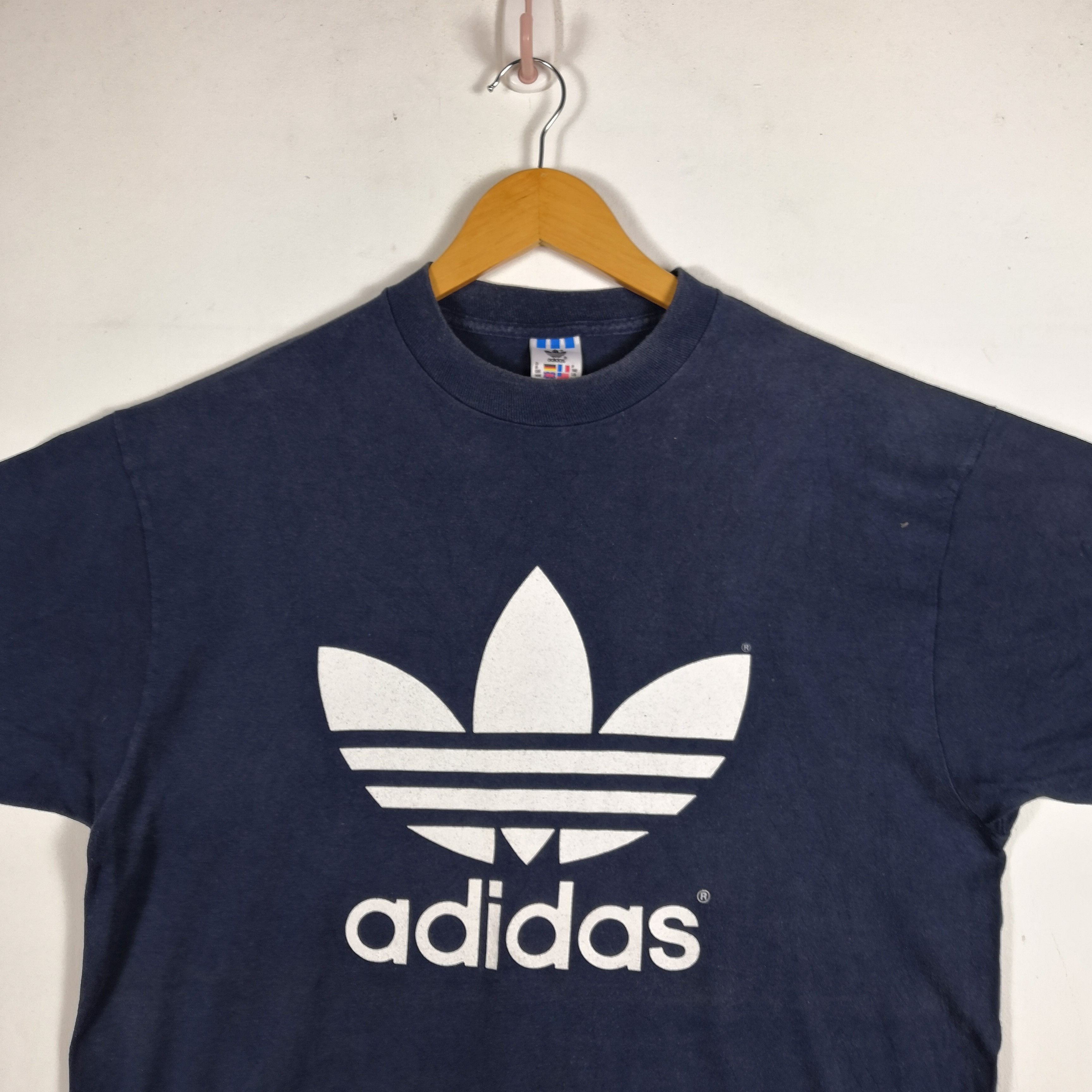 Adidas Vintage 90s Adidas T-Shirts Adidas Trefoil Crewneck 56789 Size US L / EU 52-54 / 3 - 4 Thumbnail