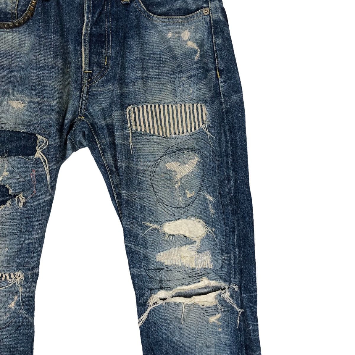 14th Addiction 🔥AWESOME HYSTERIC GLAMOUR DISTRESSED PATCHWORK PANT Size US 32 / EU 48 - 5 Thumbnail