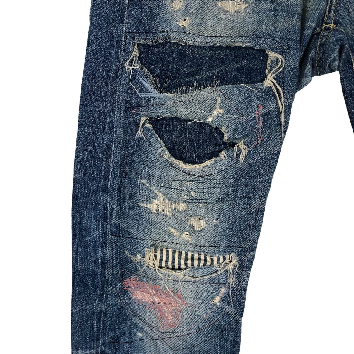 14th Addiction 🔥AWESOME HYSTERIC GLAMOUR DISTRESSED PATCHWORK PANT Size US 32 / EU 48 - 6 Thumbnail