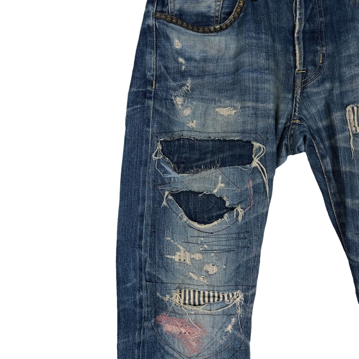 14th Addiction 🔥AWESOME HYSTERIC GLAMOUR DISTRESSED PATCHWORK PANT Size US 32 / EU 48 - 4 Thumbnail