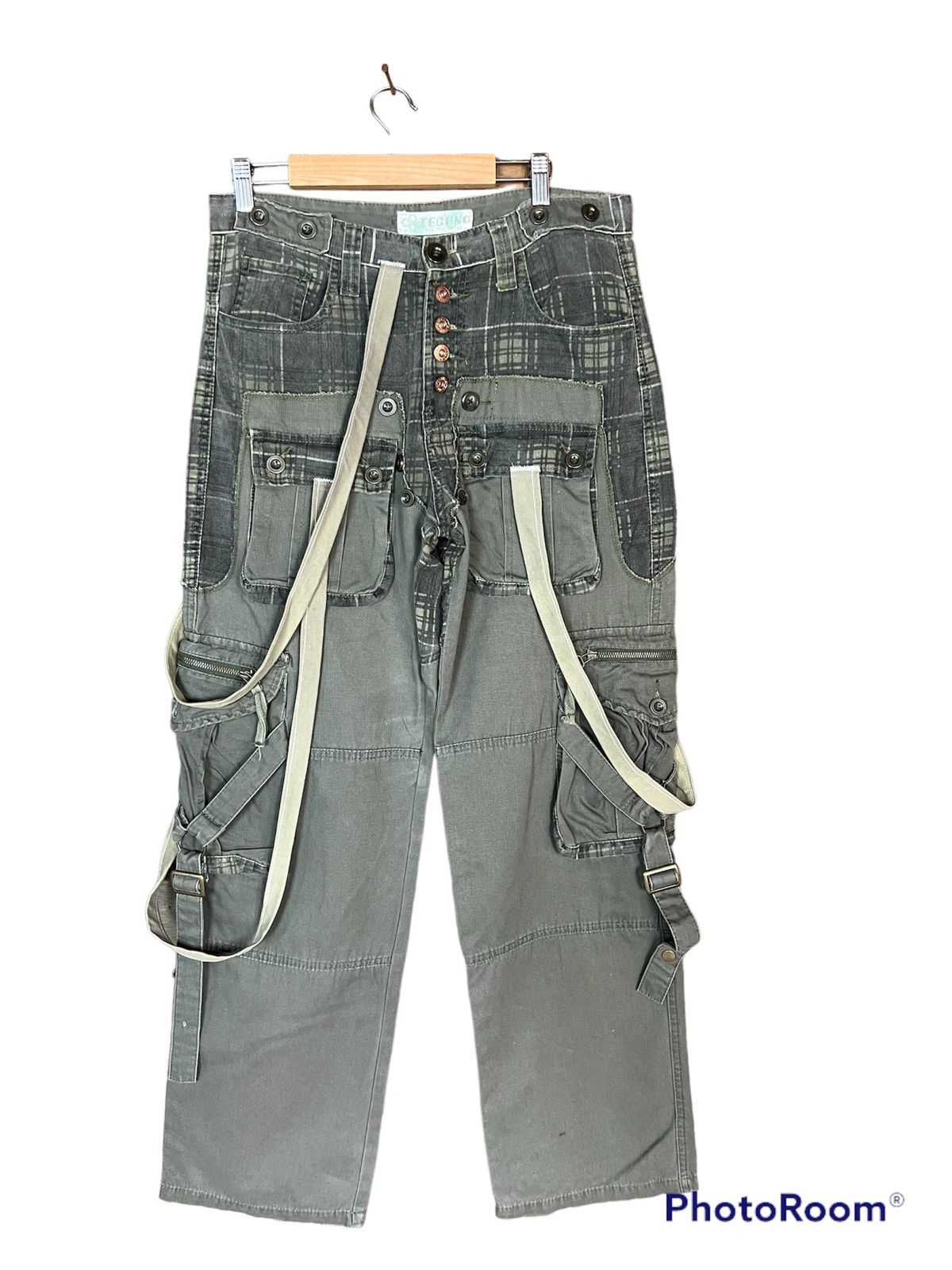 If Six Was Nine CARGO PANTS TECHNO MULTIPOCKET SEDITIONARIES STYLE TRAVIS Size US 31 - 1 Thumbnail