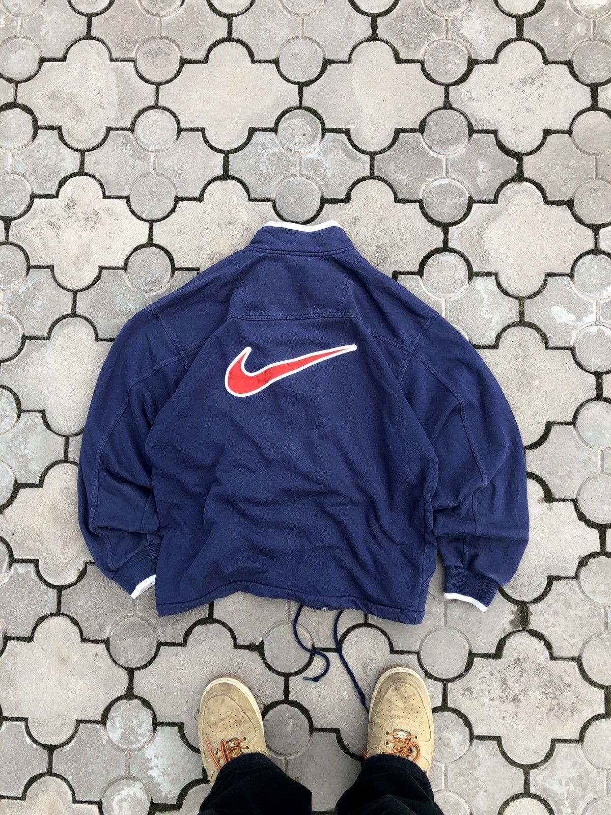 Vintage Y2K Nike Big Swoosh Zip Hoodie