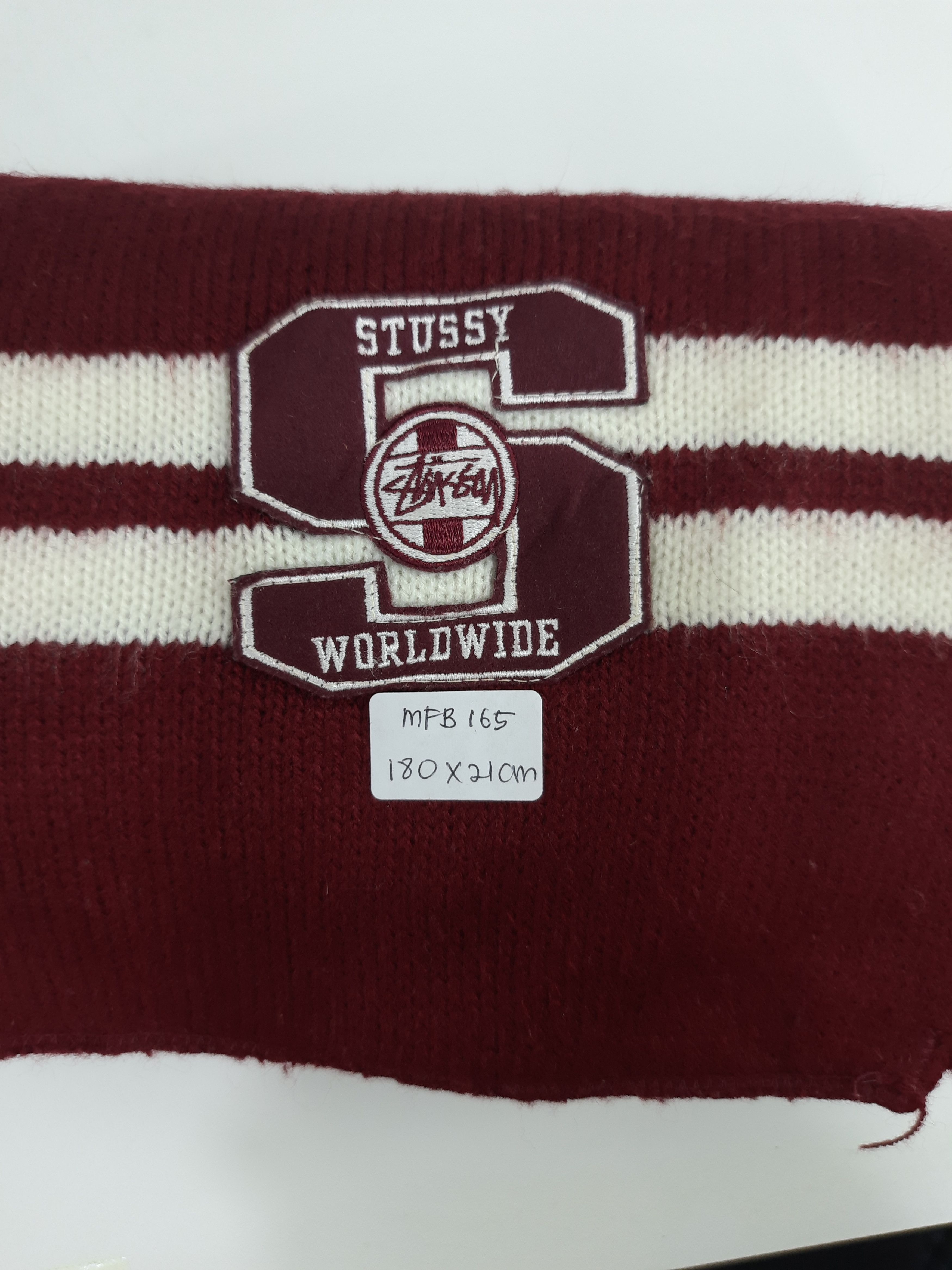 vintage stussy muffler brown Vintage Stussy Scarf Muffler Wool