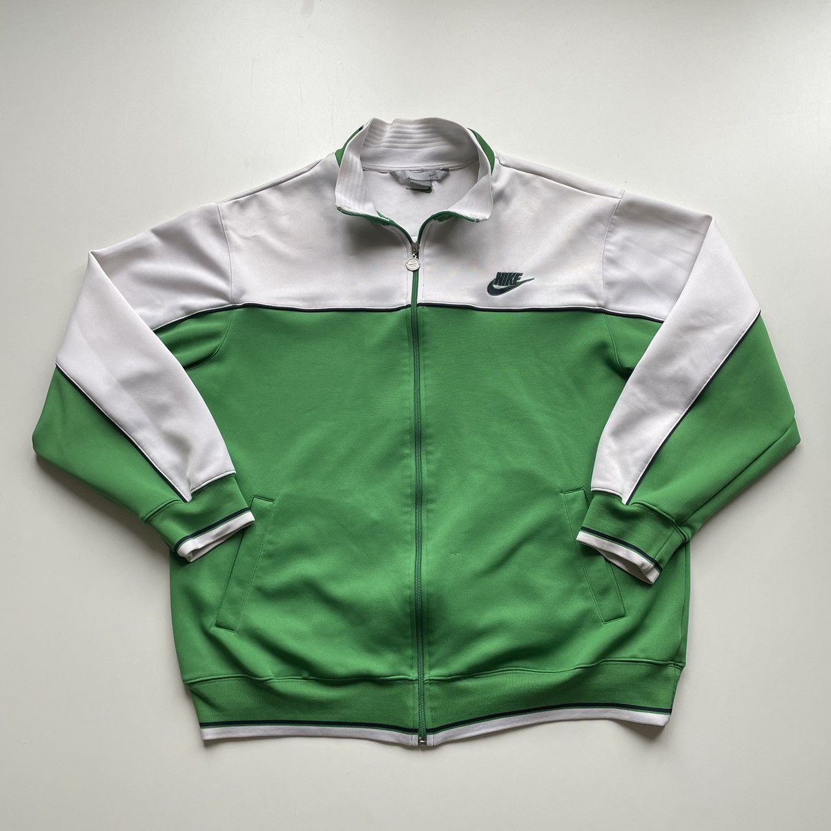 image of 90's 2000S Nike Embroidered Swoosh Track Jacket Green, Men's (Size Large)