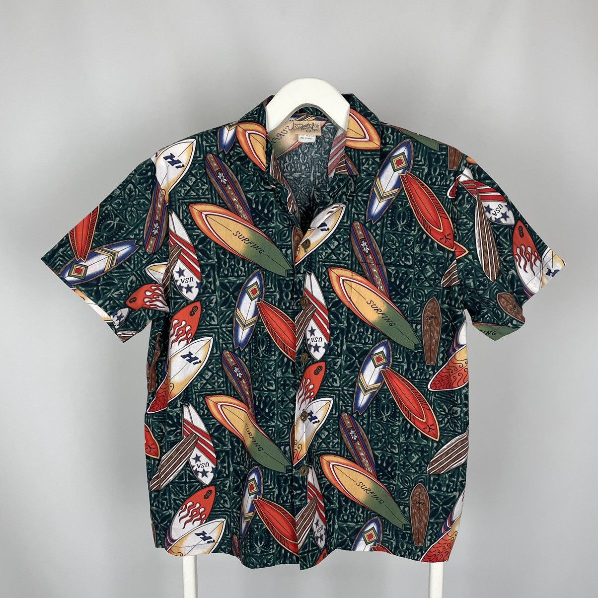 Vintage Vintage Surfrider Sportswear Shirt Hawaiian Surf Aloha Size US M / EU 48-50 / 2 - 1 Thumbnail