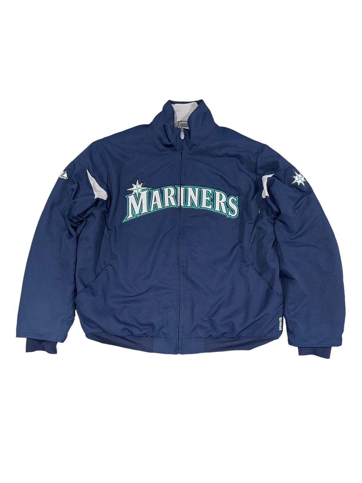 MLB × Majestic × Vintage Vintage Mariners Therma BaseBall by Majestic Jacket Size US L / EU 52-54 / 3 - 1 Thumbnail