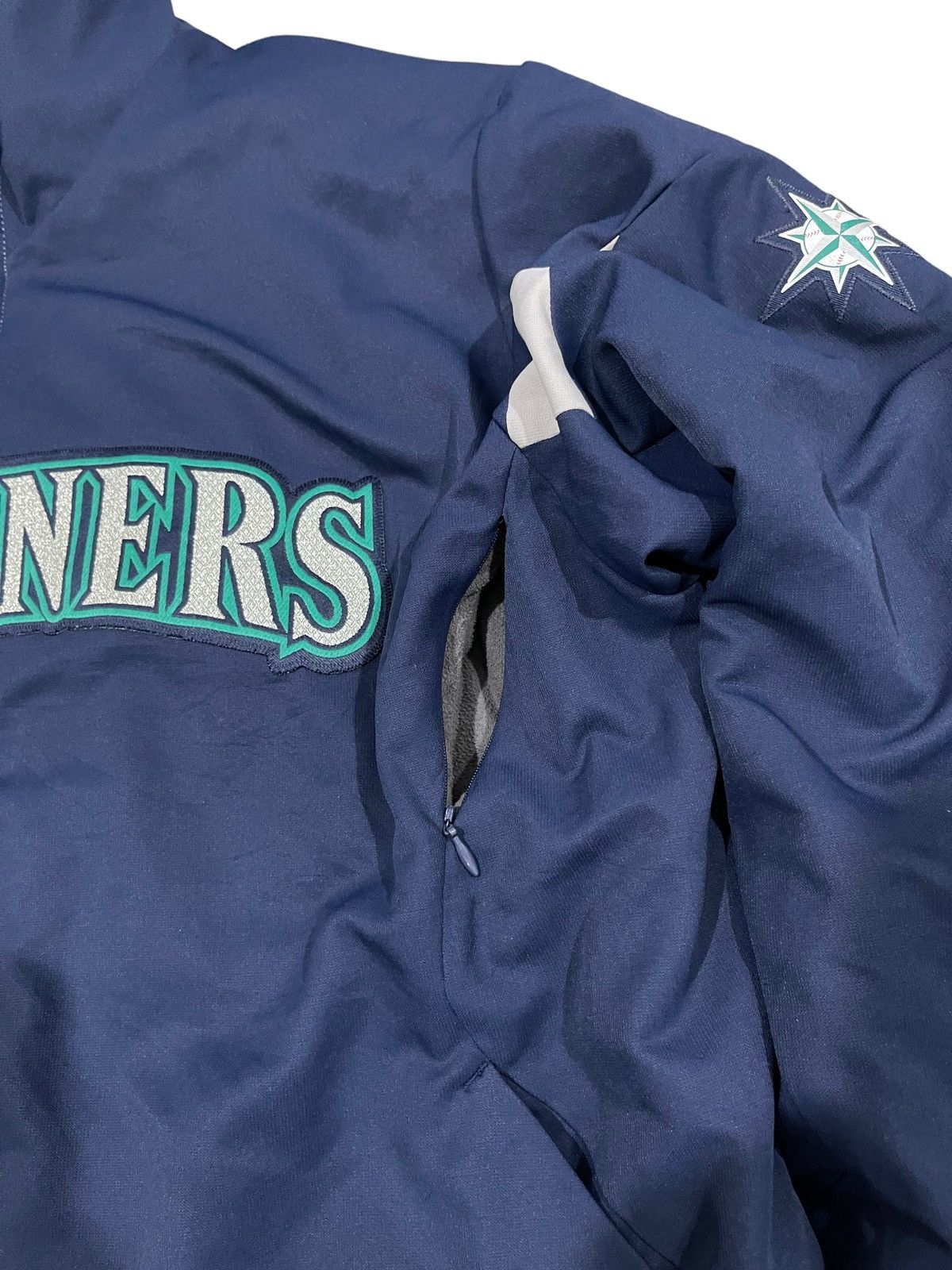 MLB × Majestic × Vintage Vintage Mariners Therma BaseBall by Majestic Jacket Size US L / EU 52-54 / 3 - 12 Thumbnail