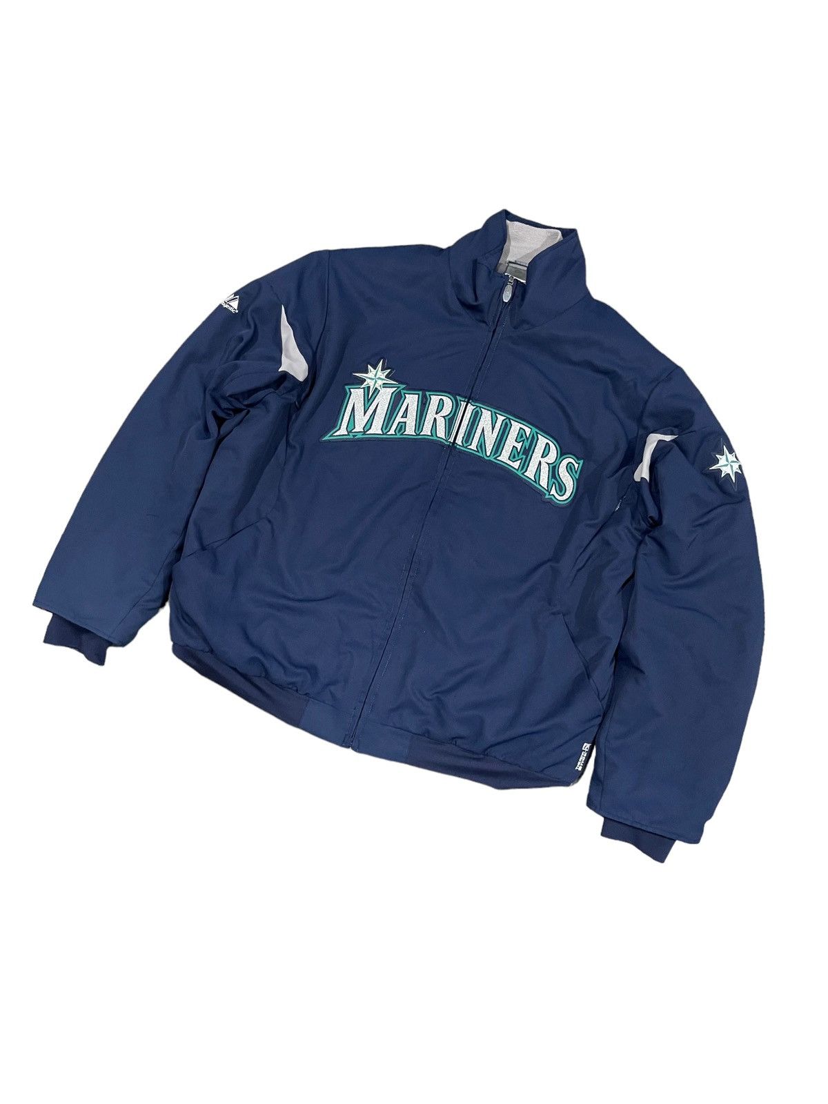 MLB × Majestic × Vintage Vintage Mariners Therma BaseBall by Majestic Jacket Size US L / EU 52-54 / 3 - 2 Thumbnail