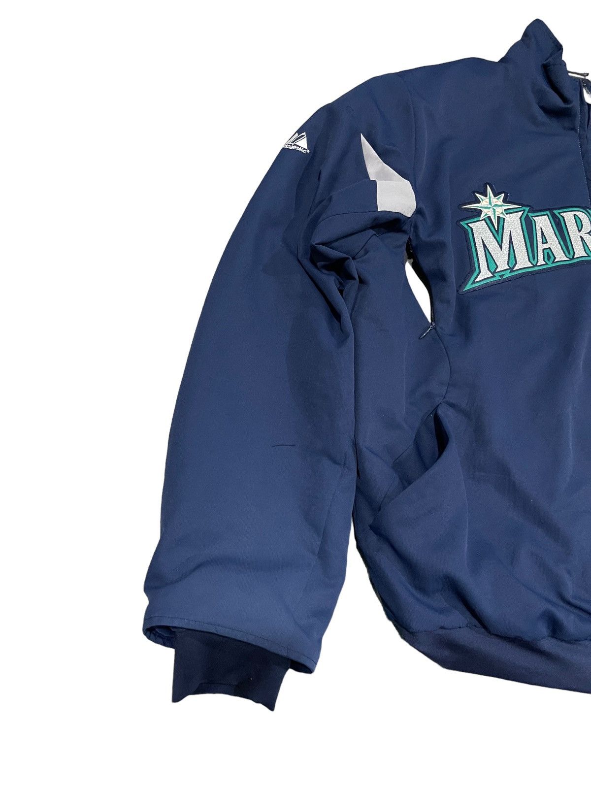 MLB × Majestic × Vintage Vintage Mariners Therma BaseBall by Majestic Jacket Size US L / EU 52-54 / 3 - 11 Thumbnail