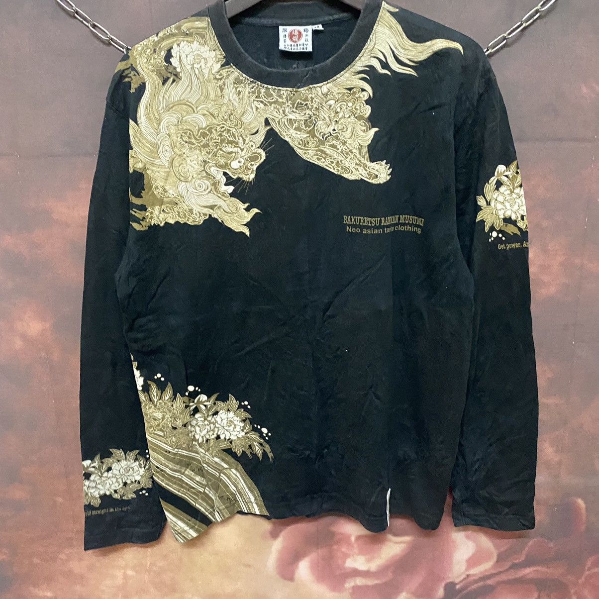 Japanese Brand × Tedman × Vintage Vintage Sukajan Full Print Long Sleeve Tee Size US M / EU 48-50 / 2 - 3 Thumbnail