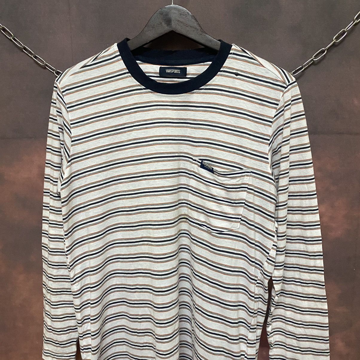 Japanese Brand × Vans Vintage Vansports Stripes Long Sleeve tee Size US M / EU 48-50 / 2 - 2 Thumbnail