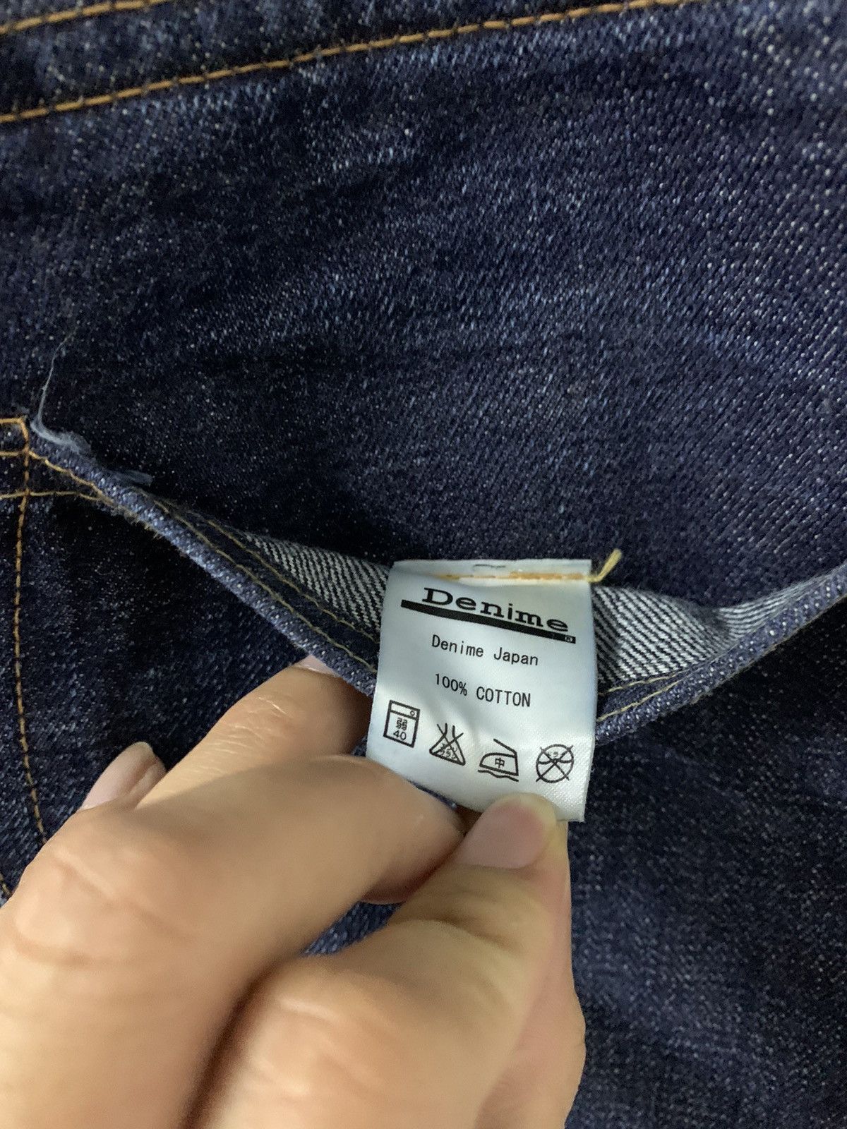 Denime × Japanese Brand Rare DENIME Japan Selvedge Leather Patch Size US 38 / EU 54 - 7 Thumbnail