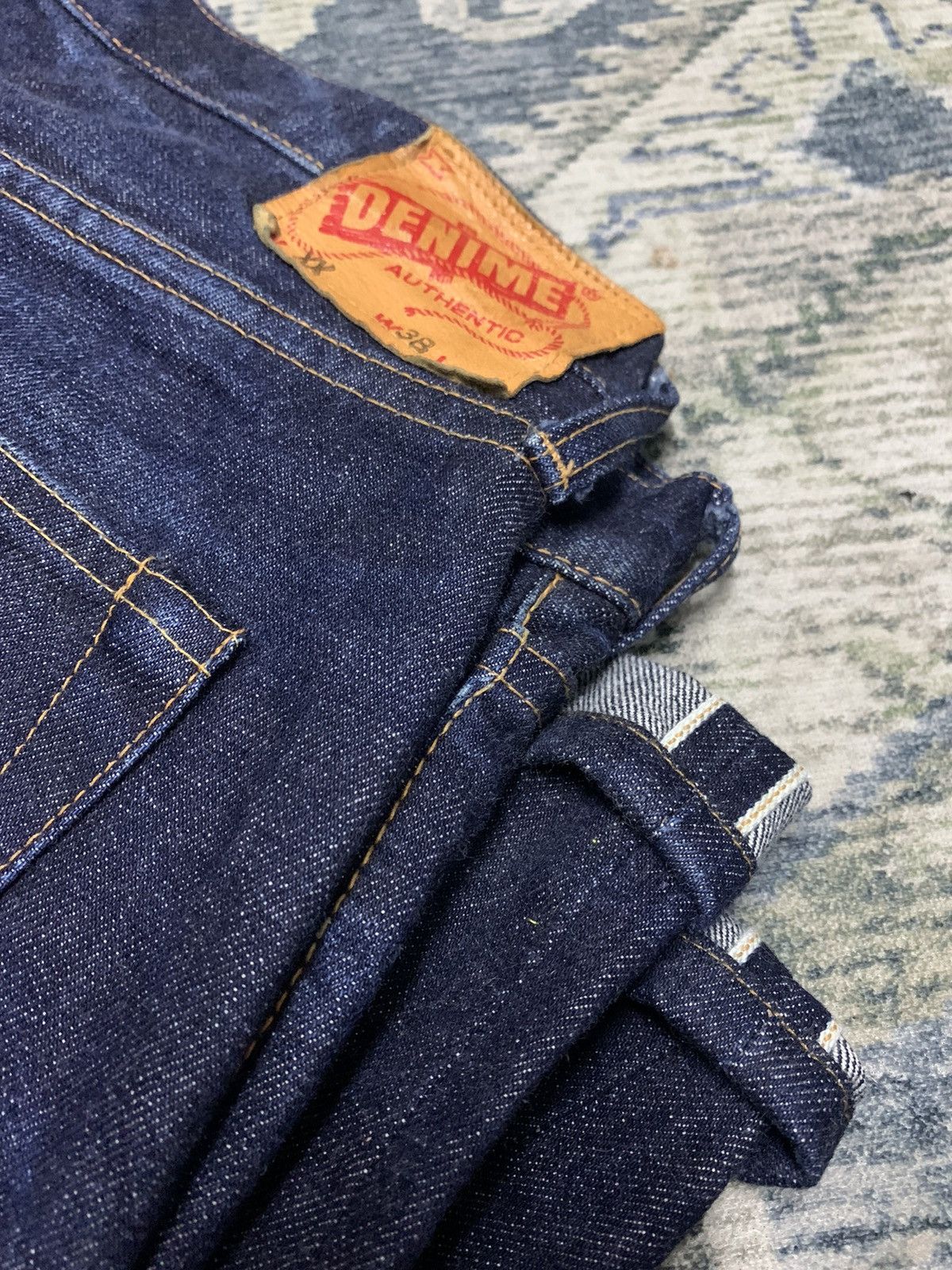Denime × Japanese Brand Rare DENIME Japan Selvedge Leather Patch Size US 38 / EU 54 - 3 Thumbnail