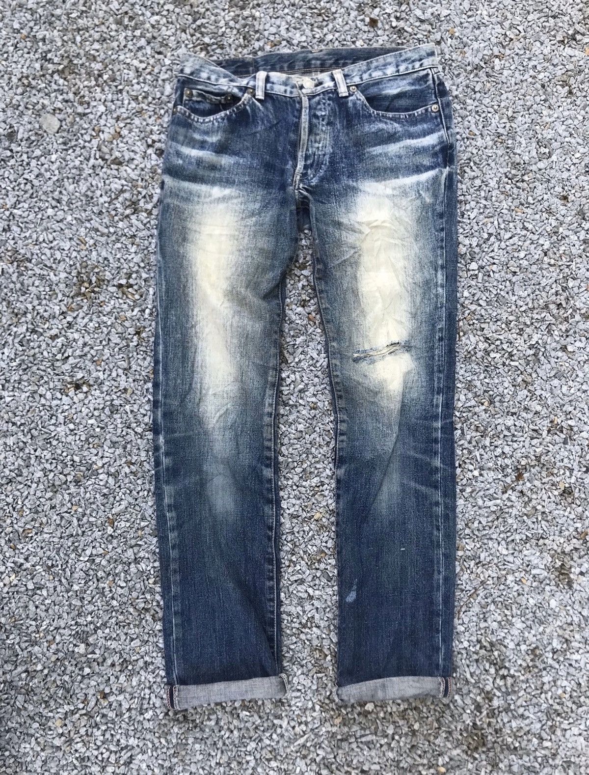 Levi's MadeInJapan Distress slim fit Levis Jean Size US 30 / EU 46 - 1 Thumbnail