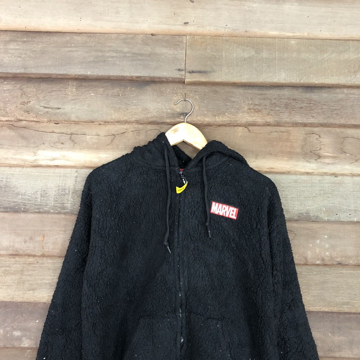 DC Comics × Marvel Comics Marvel Black Small Logo fleece Sweater #3141 Size US M / EU 48-50 / 2 - 2 Thumbnail