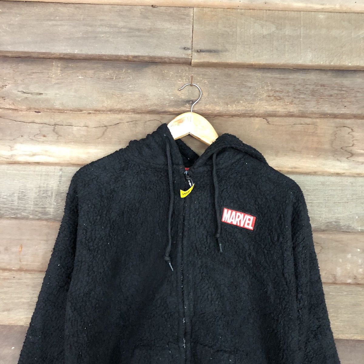 DC Comics × Marvel Comics Marvel Black Small Logo fleece Sweater #3141 Size US M / EU 48-50 / 2 - 9 Thumbnail
