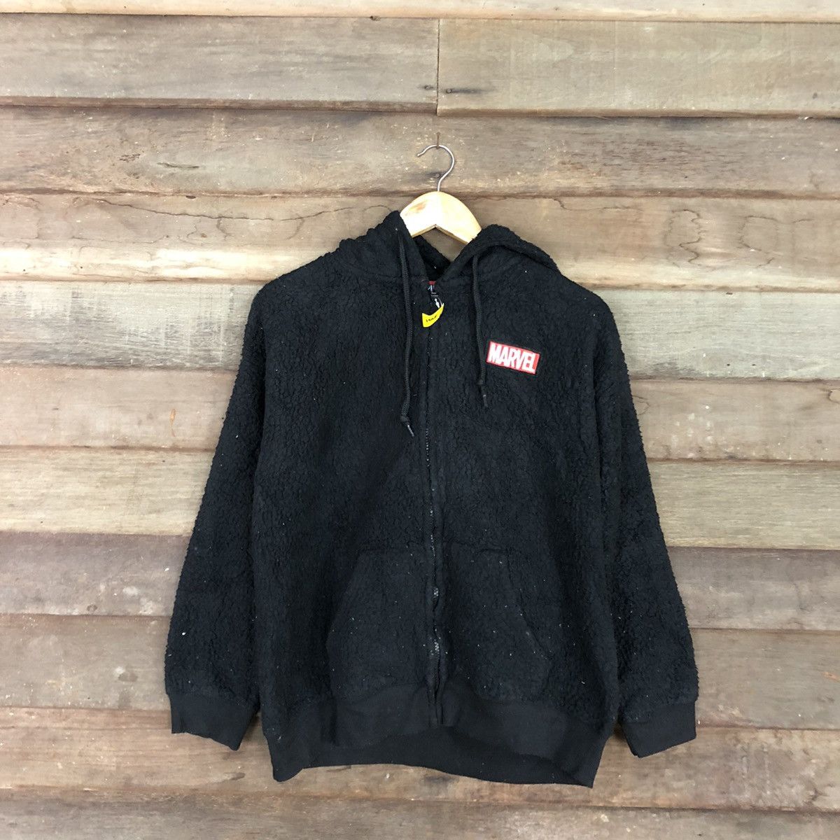 DC Comics × Marvel Comics Marvel Black Small Logo fleece Sweater #3141 Size US M / EU 48-50 / 2 - 1 Thumbnail