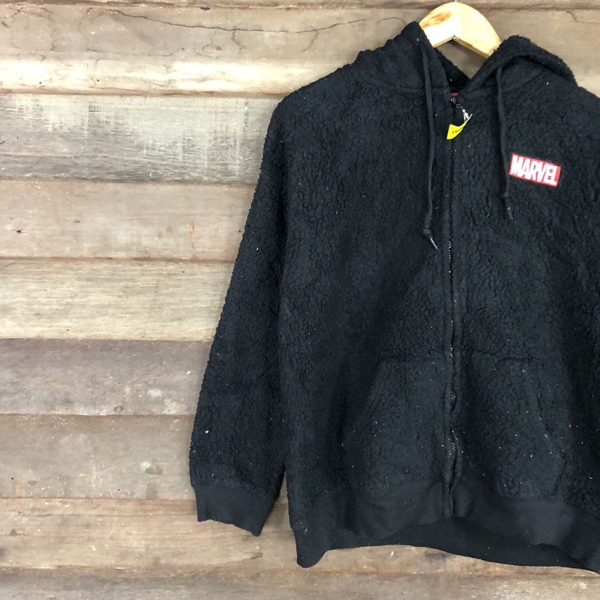 DC Comics × Marvel Comics Marvel Black Small Logo fleece Sweater #3141 Size US M / EU 48-50 / 2 - 7 Thumbnail