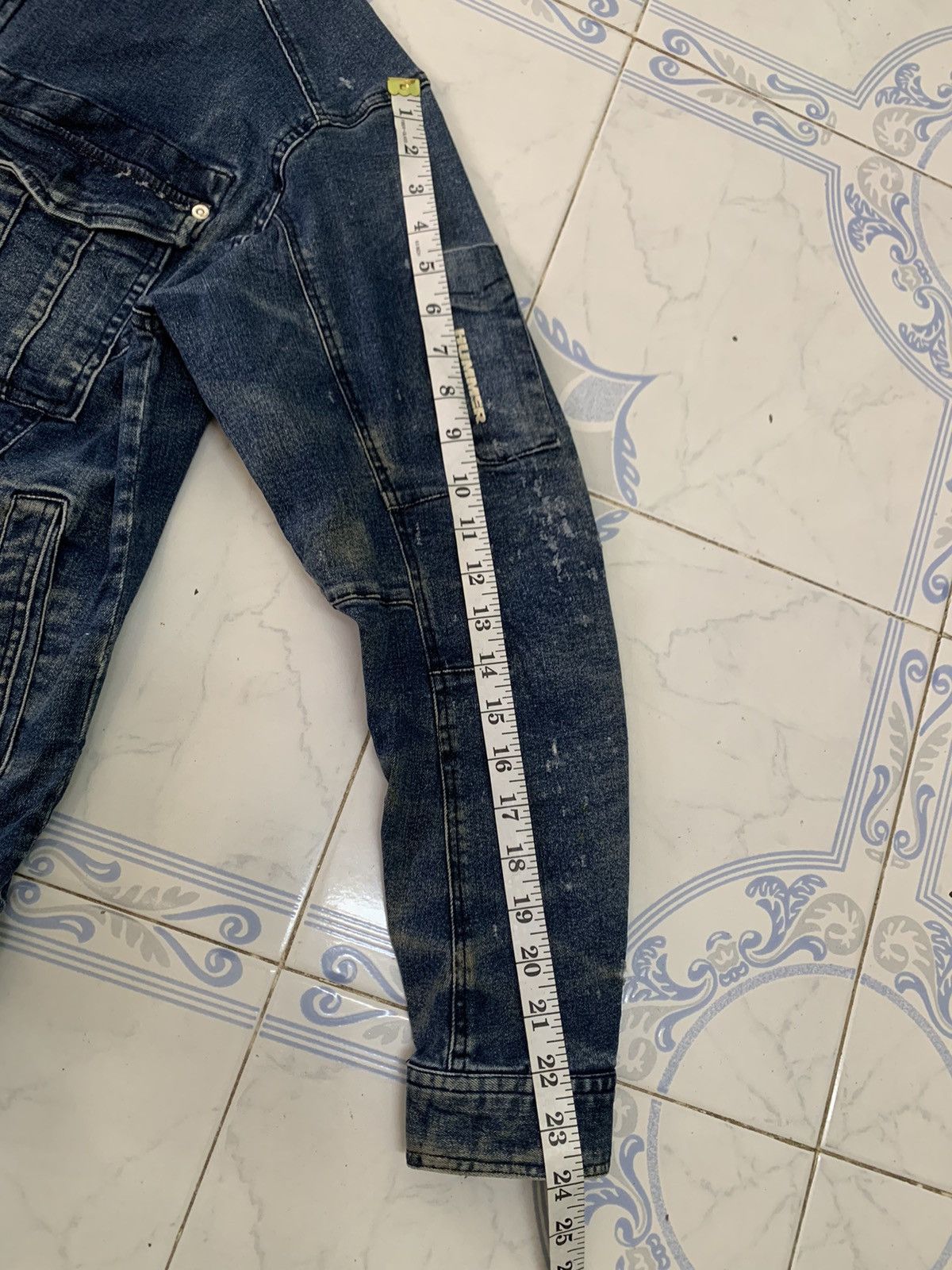 Vintage Vtg Distress Hummer Denim Jeans Jacket Size US L / EU 52-54 / 3 - 23 Thumbnail