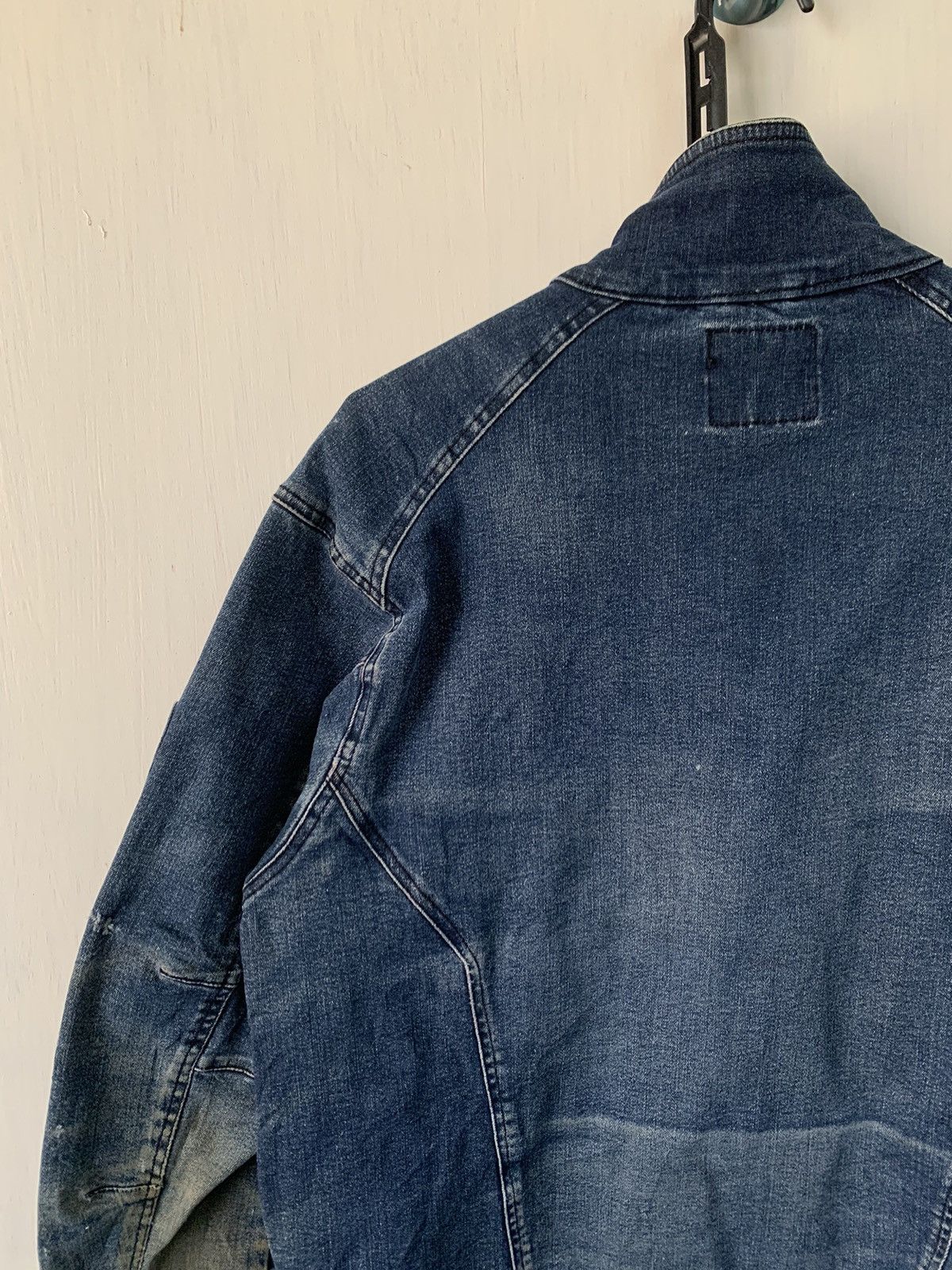 Vintage Vtg Distress Hummer Denim Jeans Jacket Size US L / EU 52-54 / 3 - 7 Thumbnail