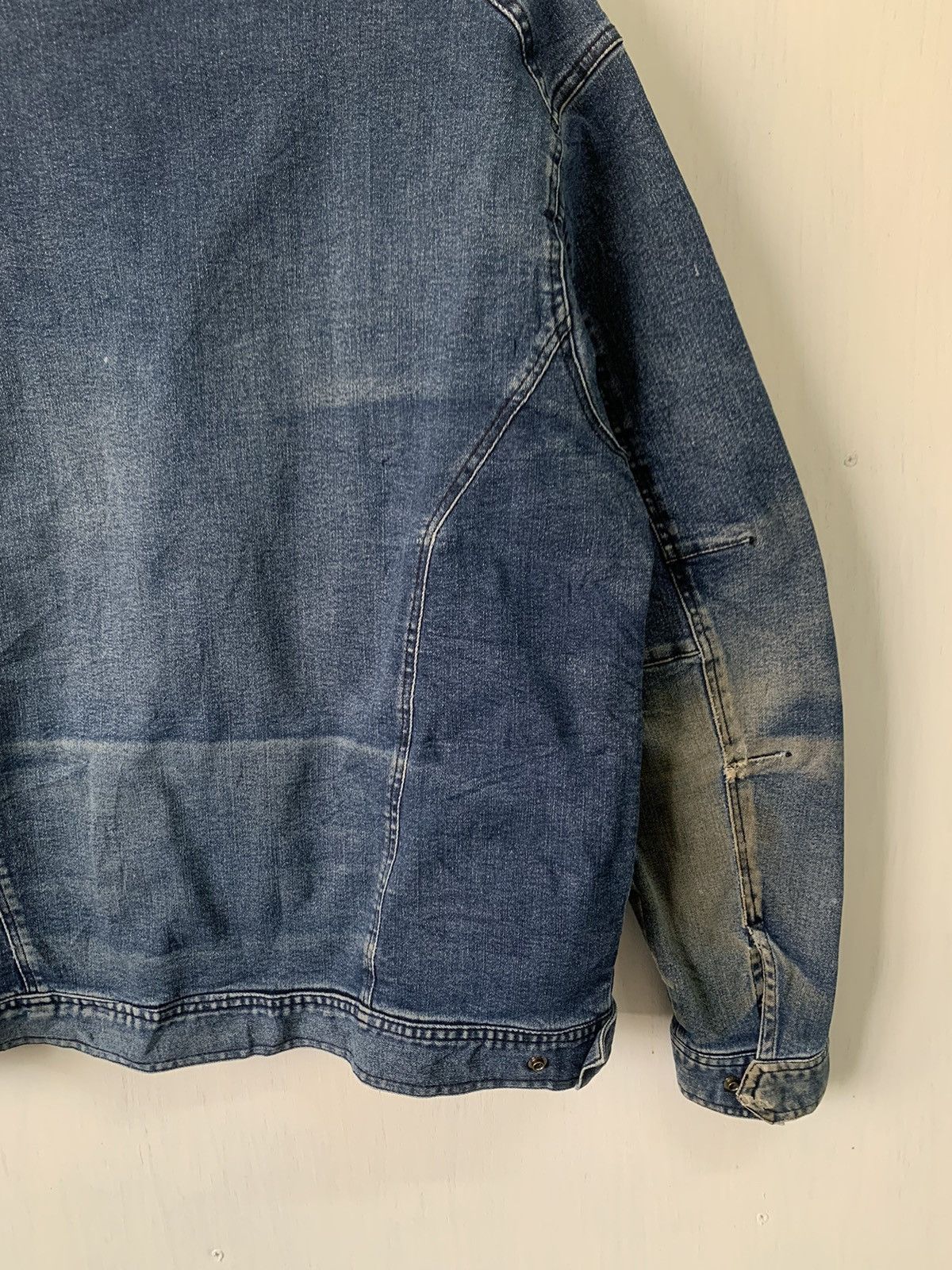 Vintage Vtg Distress Hummer Denim Jeans Jacket Size US L / EU 52-54 / 3 - 9 Thumbnail