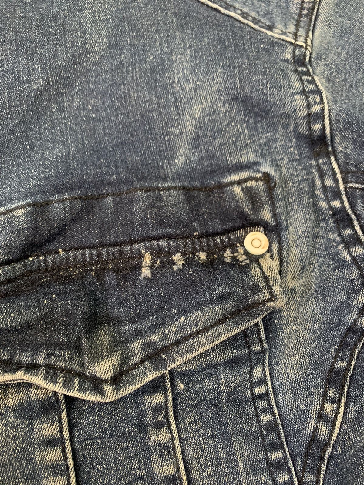 Vintage Vtg Distress Hummer Denim Jeans Jacket Size US L / EU 52-54 / 3 - 12 Thumbnail