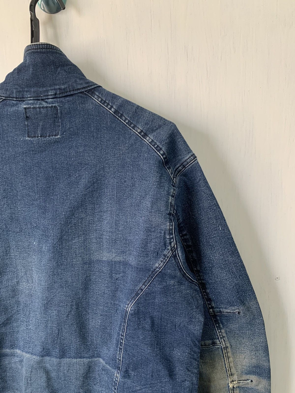 Vintage Vtg Distress Hummer Denim Jeans Jacket Size US L / EU 52-54 / 3 - 8 Thumbnail