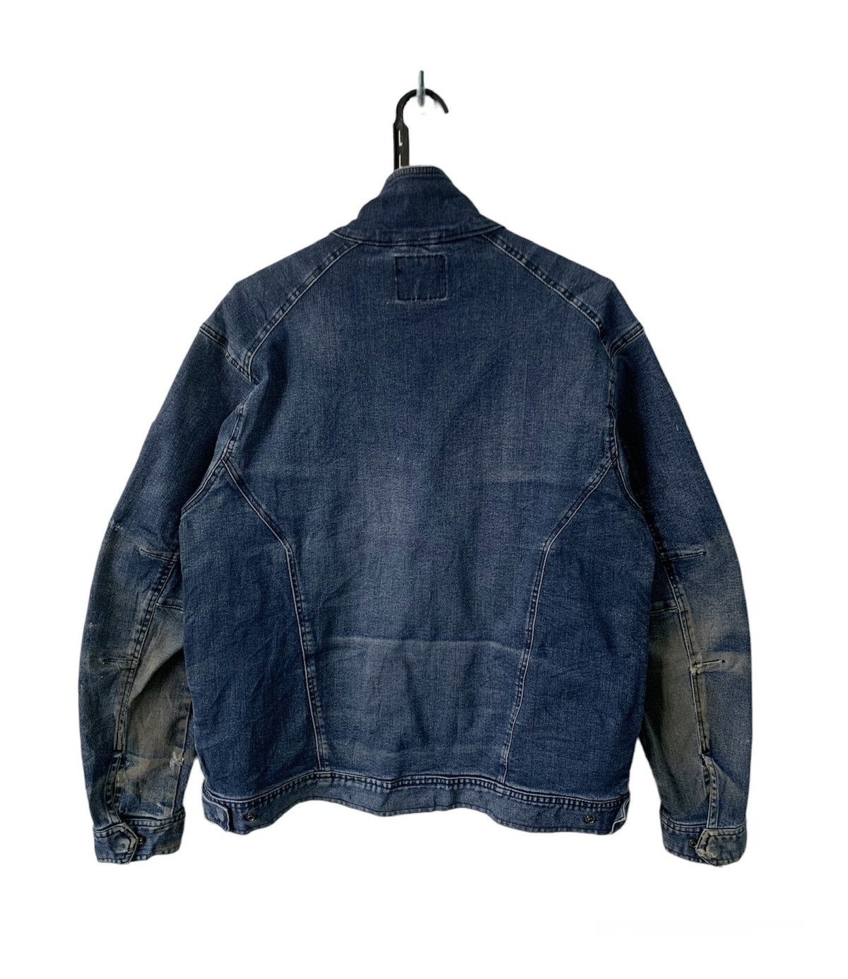 Vintage Vtg Distress Hummer Denim Jeans Jacket Size US L / EU 52-54 / 3 - 2 Thumbnail