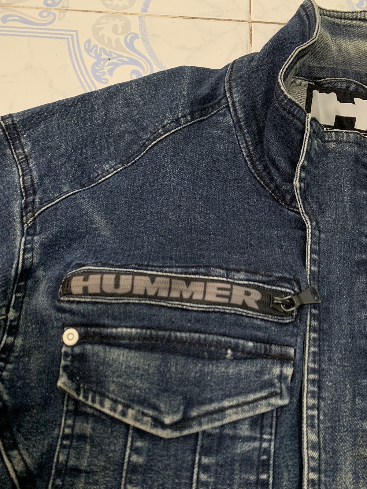 Vintage Vtg Distress Hummer Denim Jeans Jacket Size US L / EU 52-54 / 3 - 13 Thumbnail