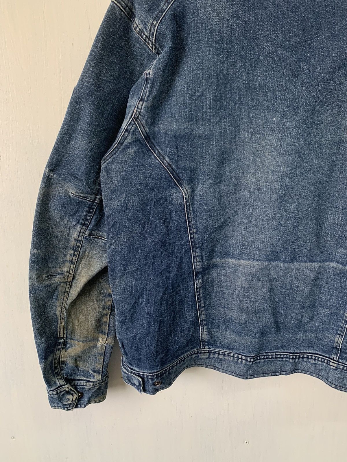 Vintage Vtg Distress Hummer Denim Jeans Jacket Size US L / EU 52-54 / 3 - 10 Thumbnail