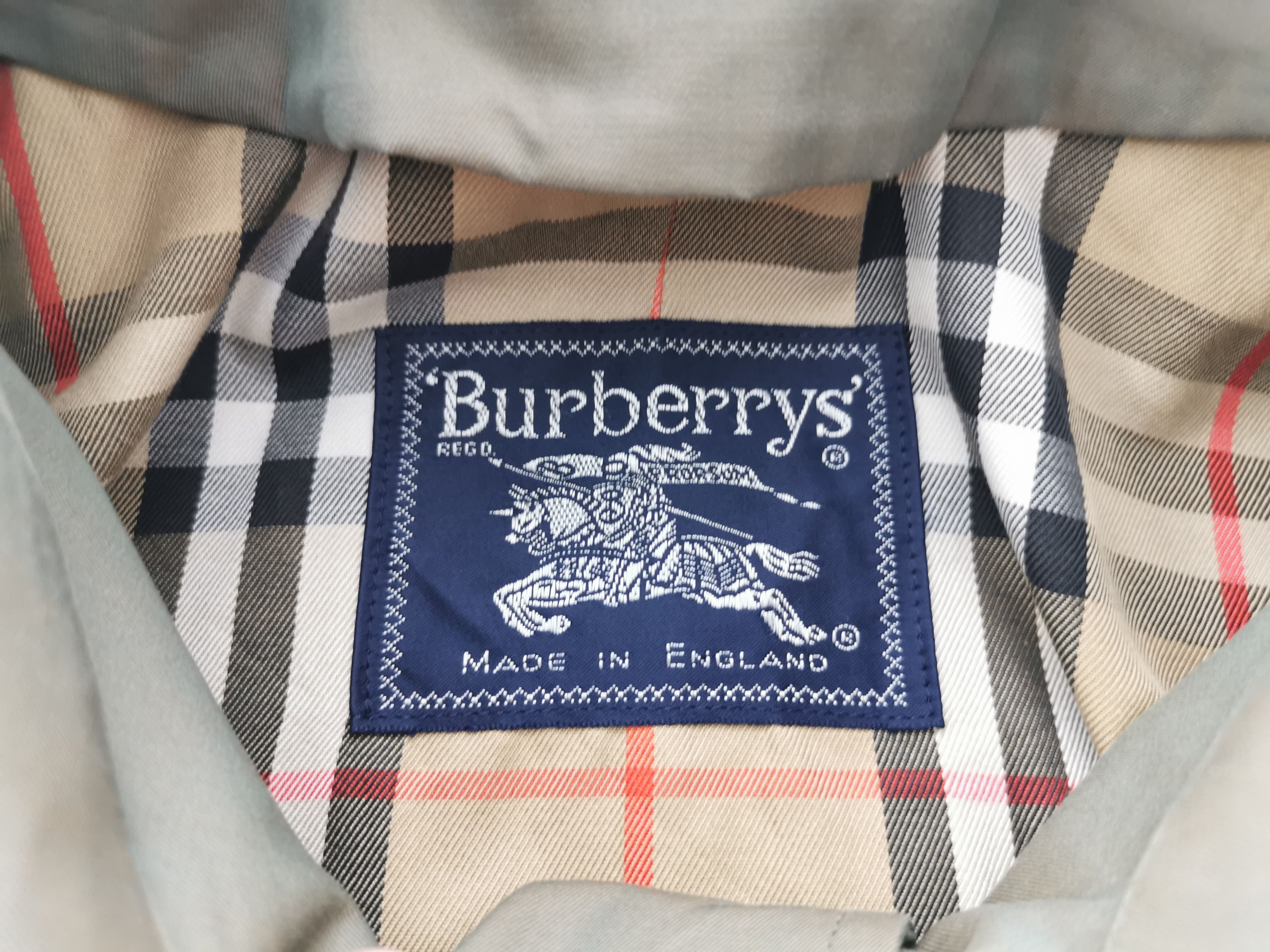 Vintage 80s Burberry Trench Coat Jacket Made In England