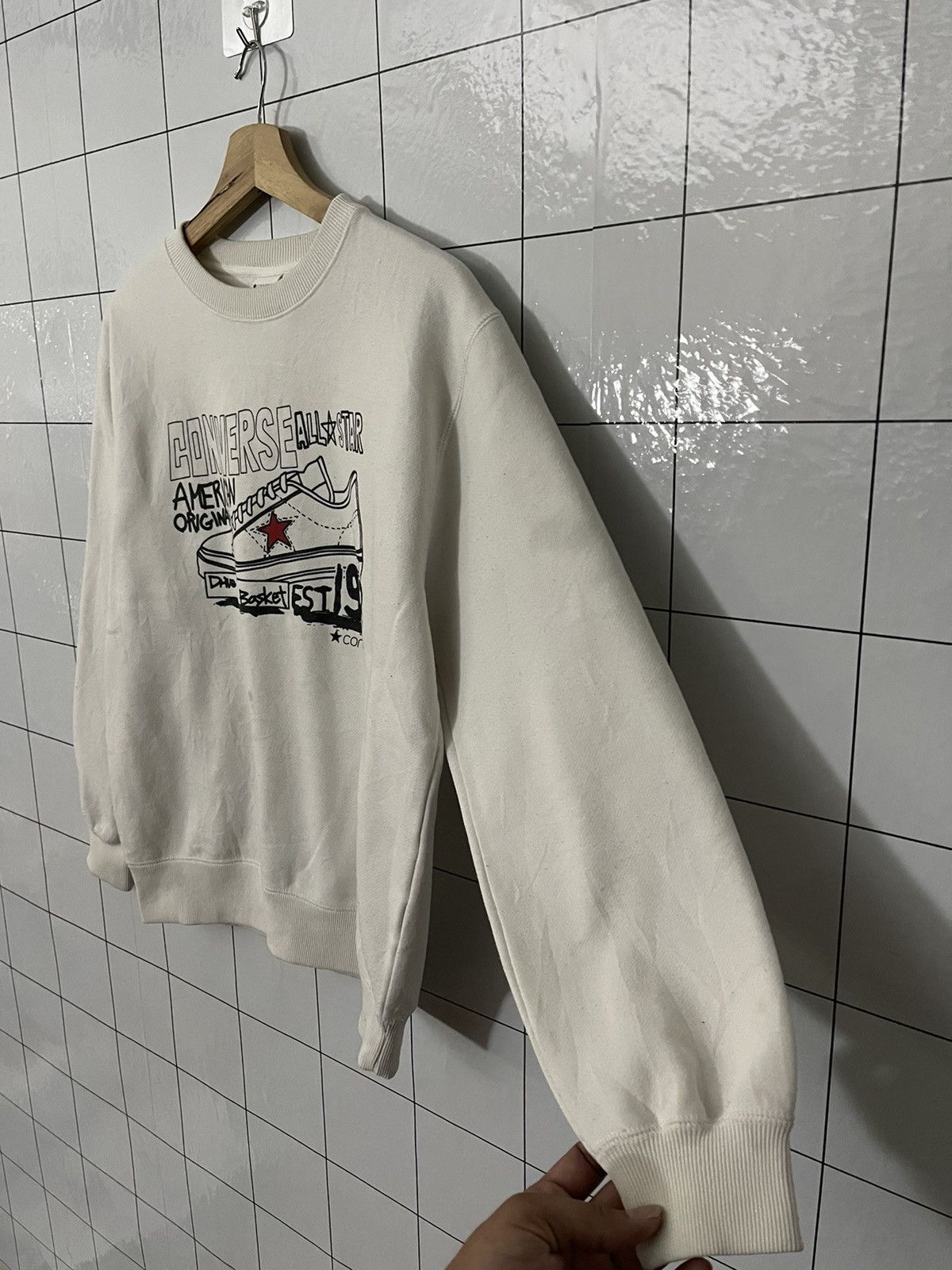Converse × Vintage Vintage Converse All Star Shoe Big Logo Sweatshirt Size US M / EU 48-50 / 2 - 3 Thumbnail