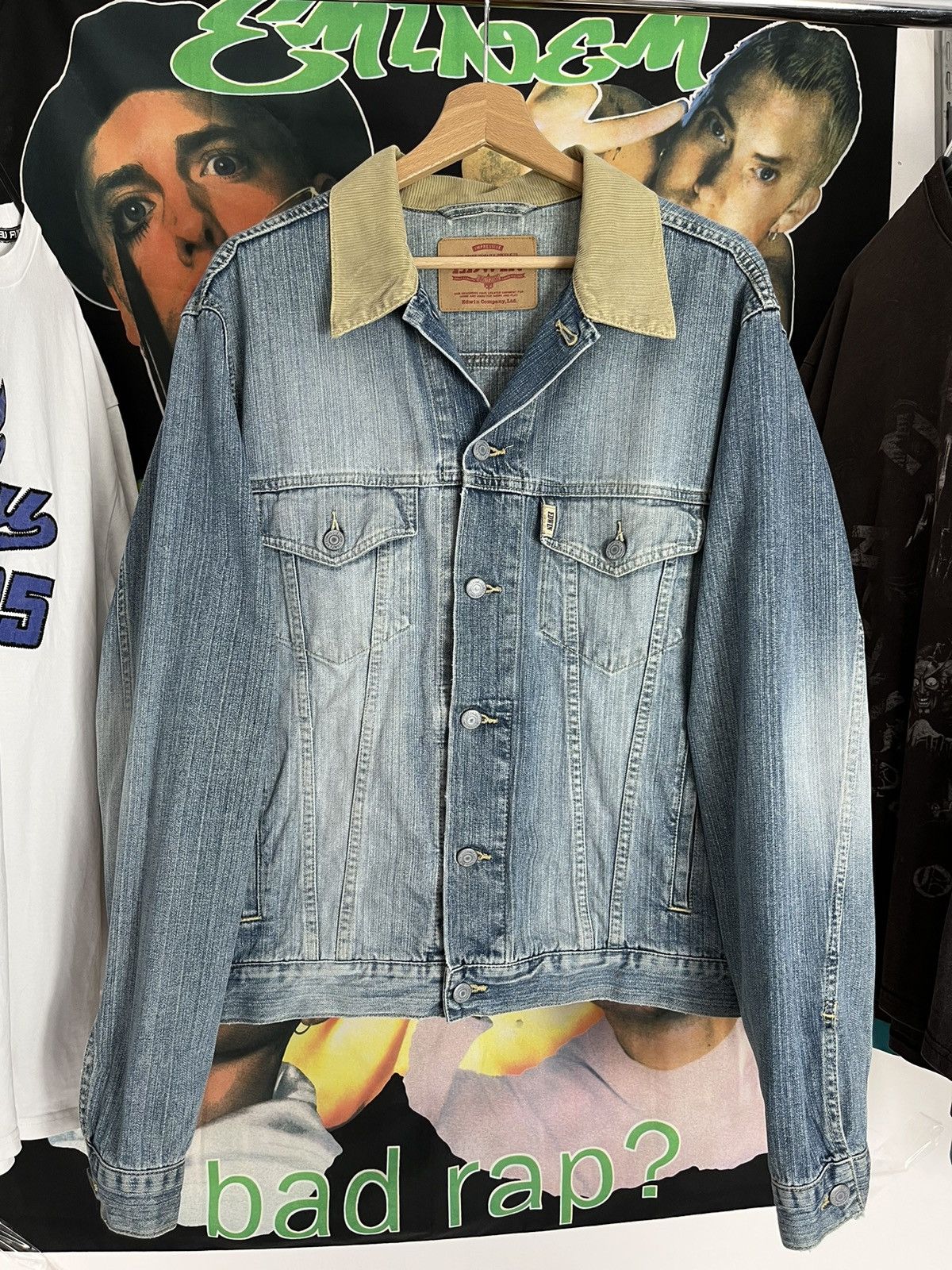 Vintage Edwin Denim Trucker Jacket,medium Size,90s Edwin