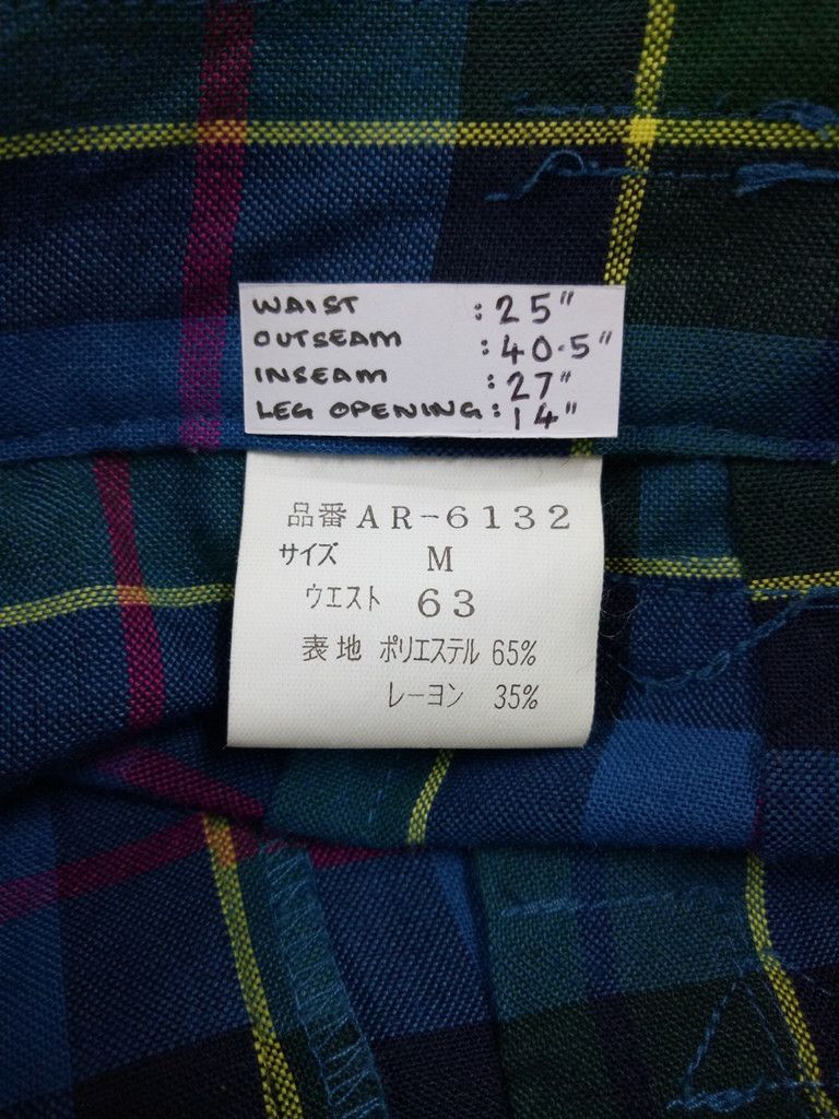 Other 🔥🔥🔥Vintage Tartan Checker Plaid Pants Rare Design Size US 26 / EU 42 - 17 Thumbnail