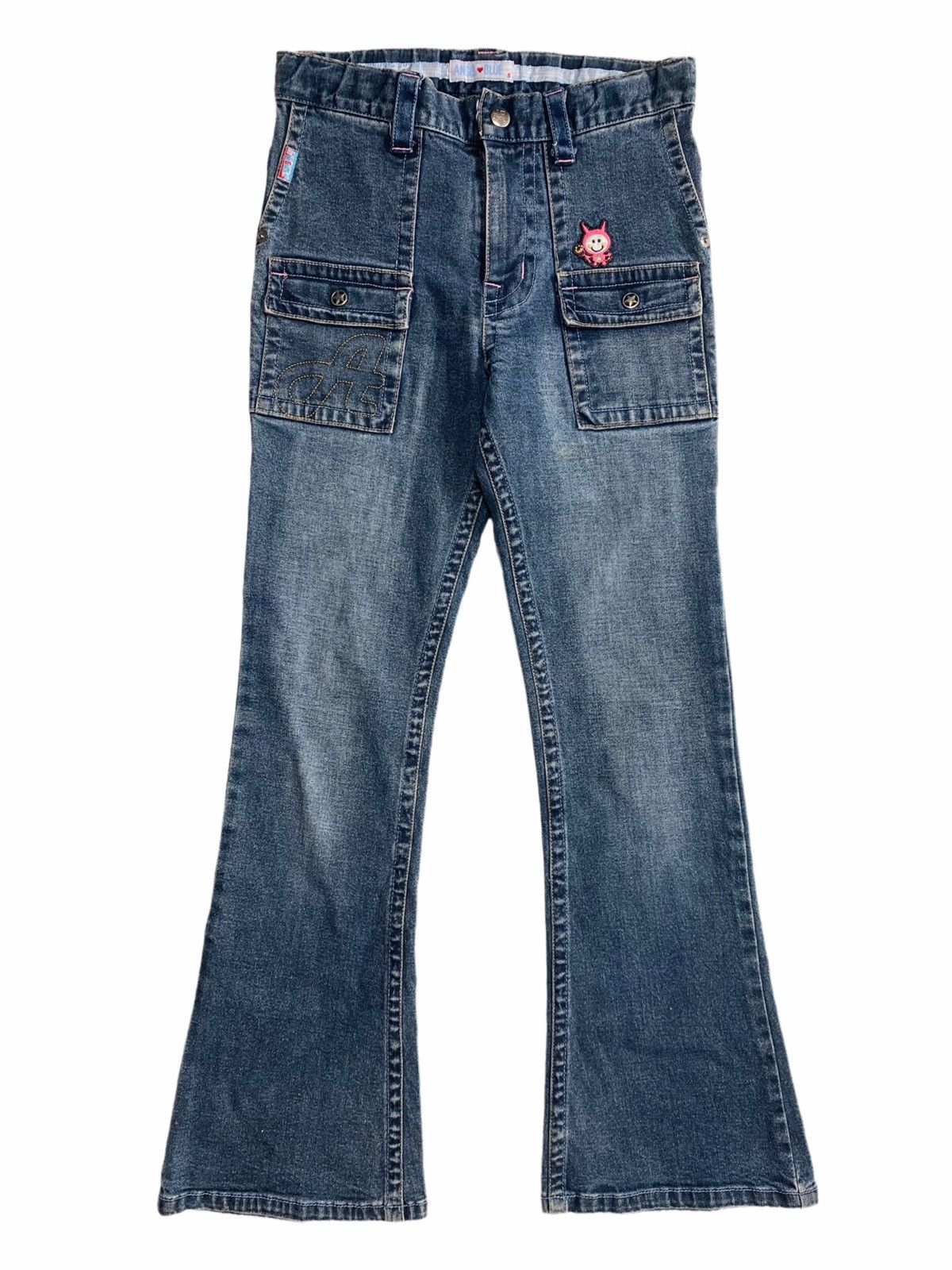 Angel Blue 2000s Angel Blue - Double Mini Pocket Denim Pants Size US 26 / EU 42 - 1 Thumbnail
