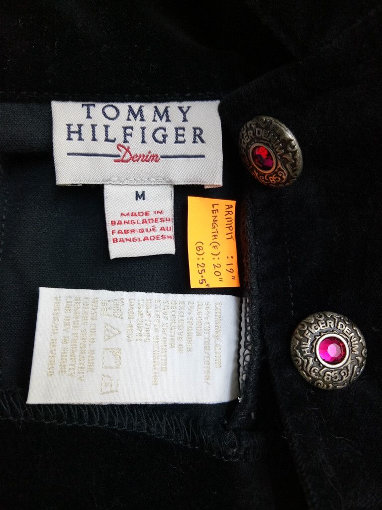 Tommy Hilfiger 🔥🔥🔥Tommy Hilfiger Velvet Button Up Rockabilly Vest Jacket Size US M / EU 48-50 / 2 - 9 Thumbnail